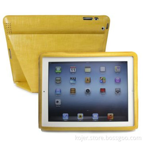 Innovative Folding Leather Case for iPad/iPad 3, Full Access to All Functional Ports